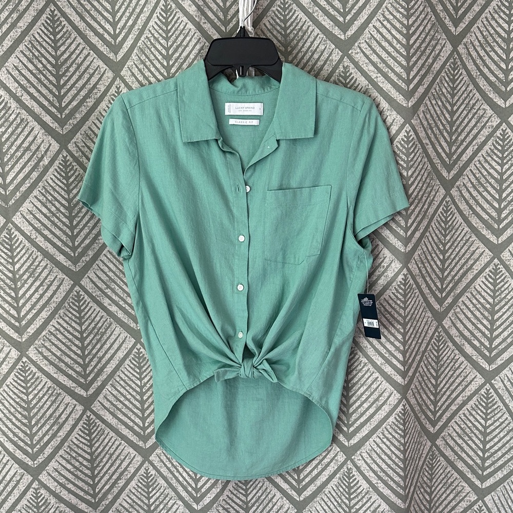 Lucky Brand Teal Button-Down Women's Shirt